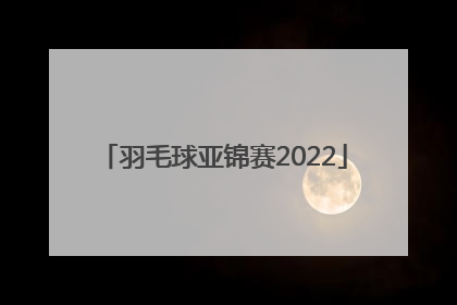 「羽毛球亚锦赛2022」羽毛球亚锦赛2022女单冠军